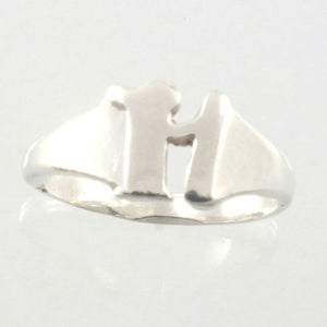 Sterling Silver Personalized Initial H Ring