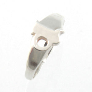 Sterling Silver Personalized Initial P Ring