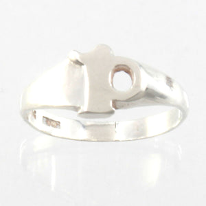 Sterling Silver Personalized Initial P Ring