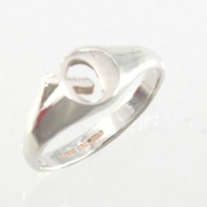 Sterling Silver Personalized Initial Q Ring