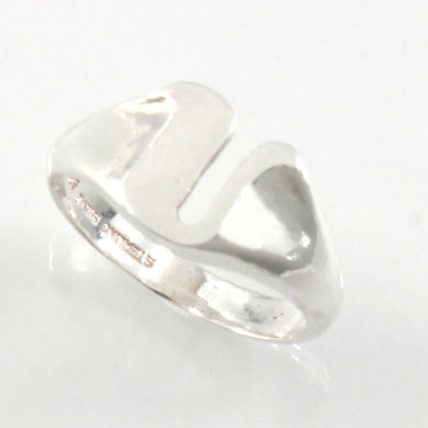 Sterling Silver Personalized Initial U Ring
