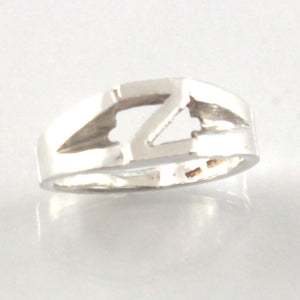 Sterling Silver Personalized Initial Z Ring