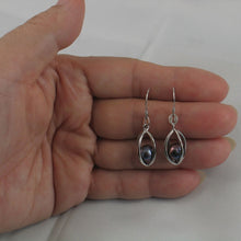 Load image into Gallery viewer, Sterling Silver Black-Gray Pearl Lucky Lantern Earrings – Hook Dangle