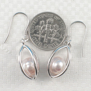 Sterling Silver Pink Pearl Lucky Lantern Earrings – Hook Dangle