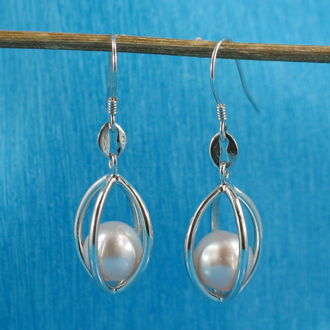 Sterling Silver Pink Pearl Lucky Lantern Earrings – Hook Dangle