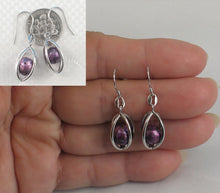 Load image into Gallery viewer, Sterling Silver Purple Pearl Lucky Lantern Earrings – Hook Dangle
