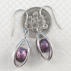 Sterling Silver Purple Pearl Lucky Lantern Earrings – Hook Dangle