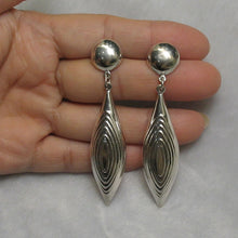 Load image into Gallery viewer, Sterling Silver Dangle Marquise Design Earrings