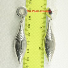 Load image into Gallery viewer, Sterling Silver Dangle Marquise Design Earrings