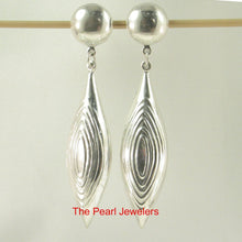 Load image into Gallery viewer, Sterling Silver Dangle Marquise Design Earrings