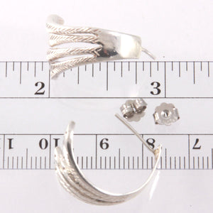Sterling Silver Mismatched Post Earrings