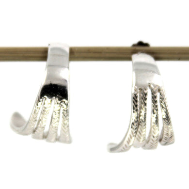Sterling Silver Mismatched Post Earrings