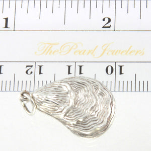 Sterling Silver 3D Oyster Shell Pendant Necklace