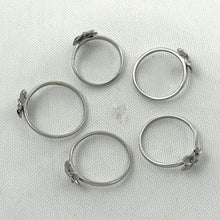 Load image into Gallery viewer, Sterling Silver Plumeria Flower Ring with Cubic Zirconia (10mm)