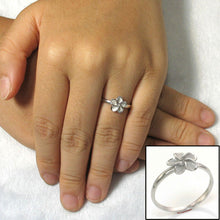 Load image into Gallery viewer, Sterling Silver Plumeria Flower Ring (8.5mm)