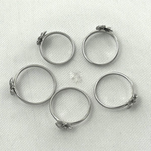 Sterling Silver Plumeria Flower Ring (8.5mm)