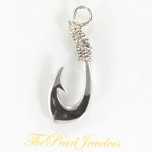 Load image into Gallery viewer, Sterling Silver Polynesian Fish Hook Pendant Necklace