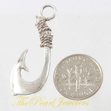 Load image into Gallery viewer, Sterling Silver Polynesian Fish Hook Pendant Necklace