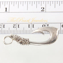 Load image into Gallery viewer, Sterling Silver Polynesian Fish Hook Pendant Necklace