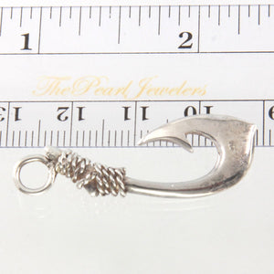 Sterling Silver Polynesian Fish Hook Pendant Necklace