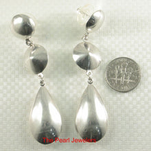 Load image into Gallery viewer, Sterling Silver Dangle Raindrop Design Earrings