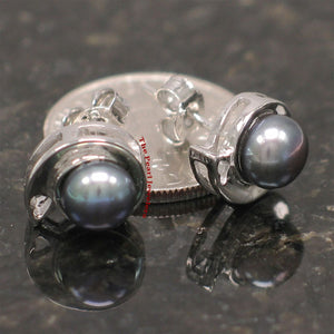 Sterling Silver 6–6.5mm Cultured Pearl Stud Earrings