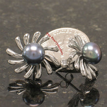 Load image into Gallery viewer, Sterling Silver Sun-Shaped Cultured Pearl Stud Earrings