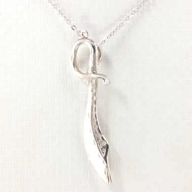 Sterling Silver Sword Pendant Necklace