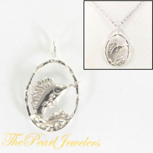 Sterling Silver Swordfish Pendant Necklace