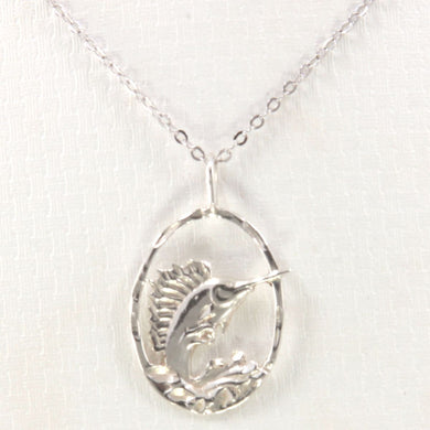Sterling Silver Swordfish Pendant Necklace