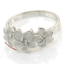 Load image into Gallery viewer, Sterling Silver Triple Plumeria Ring