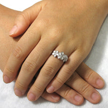Load image into Gallery viewer, Sterling Silver Triple Plumeria Ring