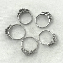 Load image into Gallery viewer, Sterling Silver Triple Plumeria Ring