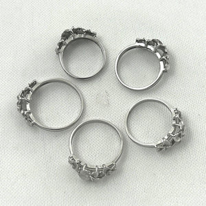 Sterling Silver Triple Plumeria Ring