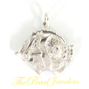 Sterling Silver Tropical Fish Pendant Necklace