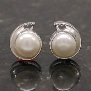 Sterling Silver 6–6.5mm Cultured Pearl Stud Earrings