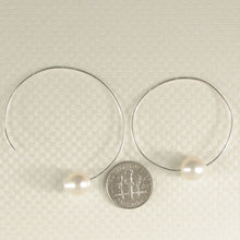 Load image into Gallery viewer, Sterling Silver White Pearl Endless Hoop Earrings