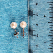 Load image into Gallery viewer, Sterling Silver White Pearl Stud Earrings (6–6.5mm)
