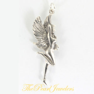 Sterling Silver Winged Fairy Pendant Necklace
