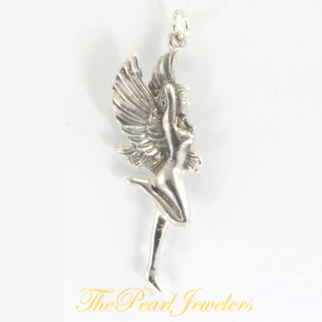 Sterling Silver Winged Fairy Pendant Necklace
