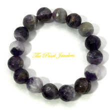 Load image into Gallery viewer, 12mm Super Seven Amethyst Quartz Faceted Stretch Bracelet