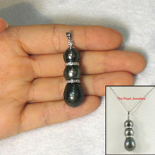 Load image into Gallery viewer, Three-Series Black Tahitian &amp; Cultured Pearls with Diamonds