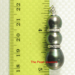 Three-Series Black Tahitian & Cultured Pearls with Diamonds