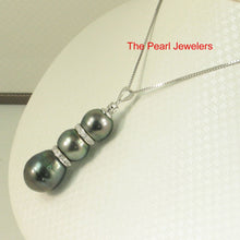 Load image into Gallery viewer, Three-Series Black Tahitian &amp; Cultured Pearls with Diamonds