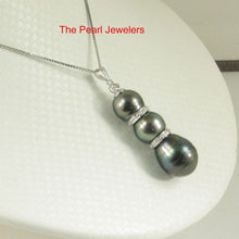 Load image into Gallery viewer, Three-Series Black Tahitian &amp; Cultured Pearls with Diamonds