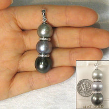 Load image into Gallery viewer, Three-Series Peacock, Olive &amp; Gray Pearls with 19 Diamonds