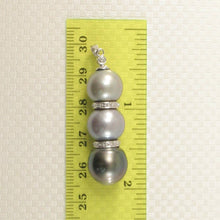 Load image into Gallery viewer, Three-Series Peacock, Olive &amp; Gray Pearls with 19 Diamonds