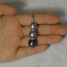 Load image into Gallery viewer, Three-Series Peacock, Olive &amp; Gray Pearls with 19 Diamonds