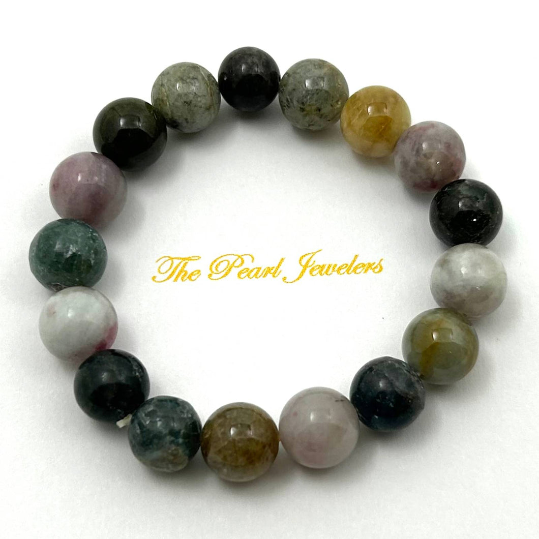 10mm Multicolor Tourmaline Beads Endless Bracelet