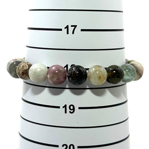 10mm Multicolor Tourmaline Beads Endless Bracelet
